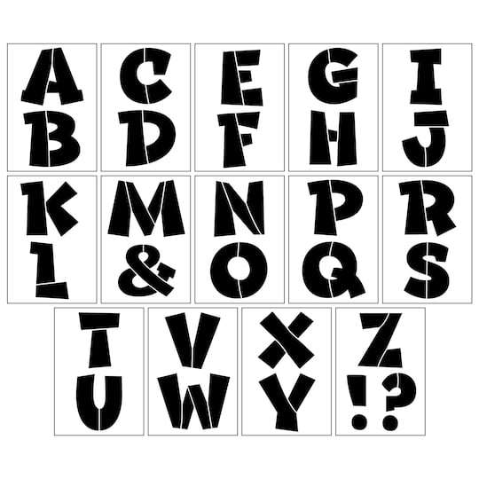 4.5&#x22; Comic Serif Alphabet Stencils by Craft Smart&#xAE;